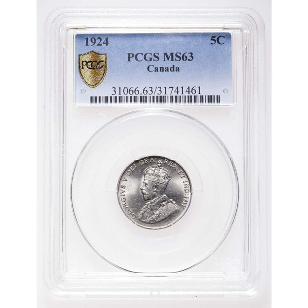5 cent 1924  PCGS MS-63 Default Title