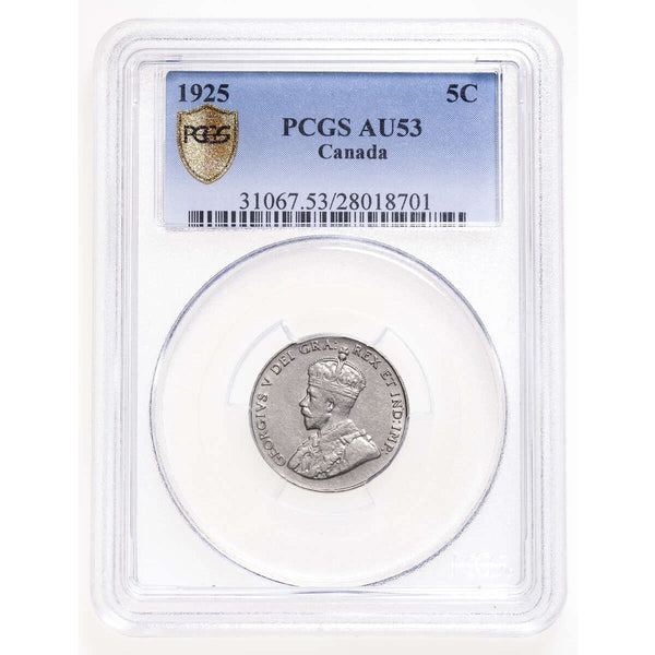 5 cent 1925  PCGS AU-53 Default Title