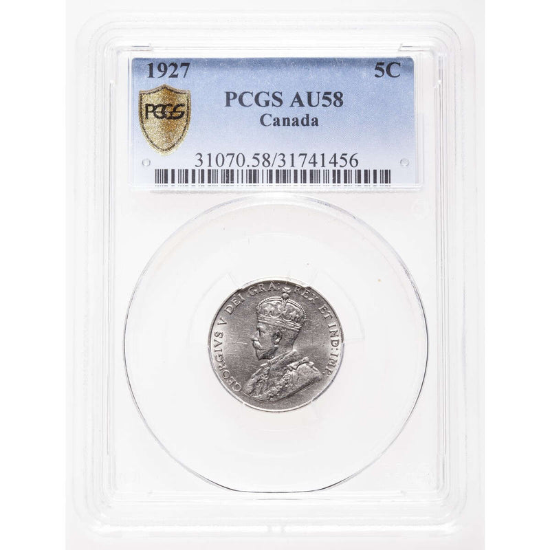 5 cent 1927  PCGS AU-58 Default Title