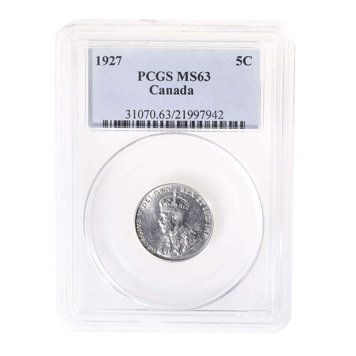 5 cent 1927  PCGS MS-63 Default Title