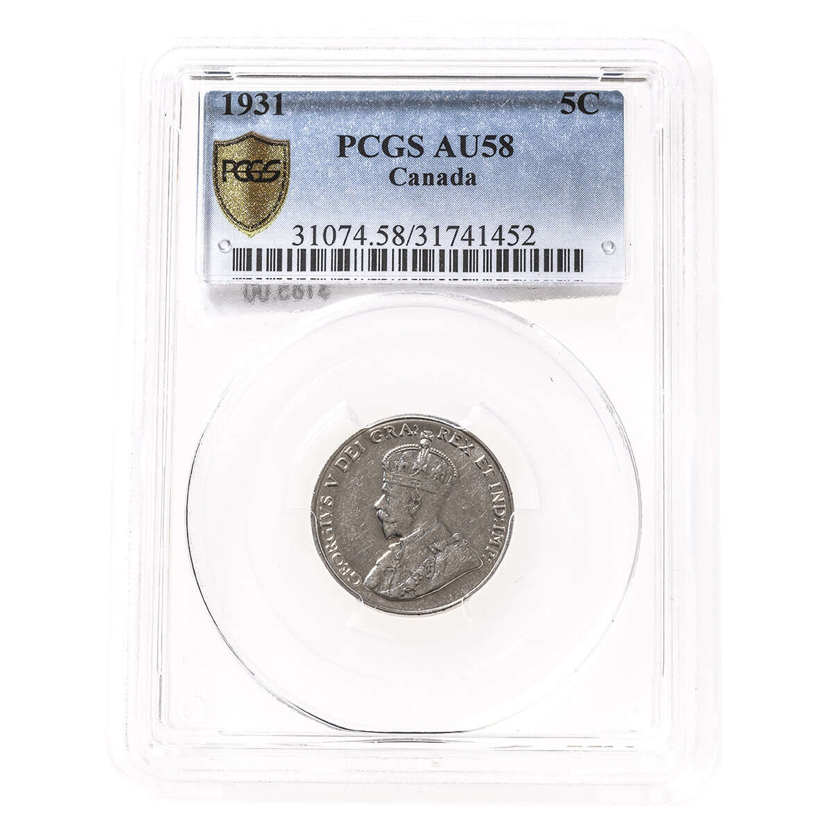 5 cent 1931  PCGS AU-58 Default Title