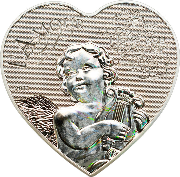 2013 1000 Francs CFA Heart of Love - Sterling Silver Coin