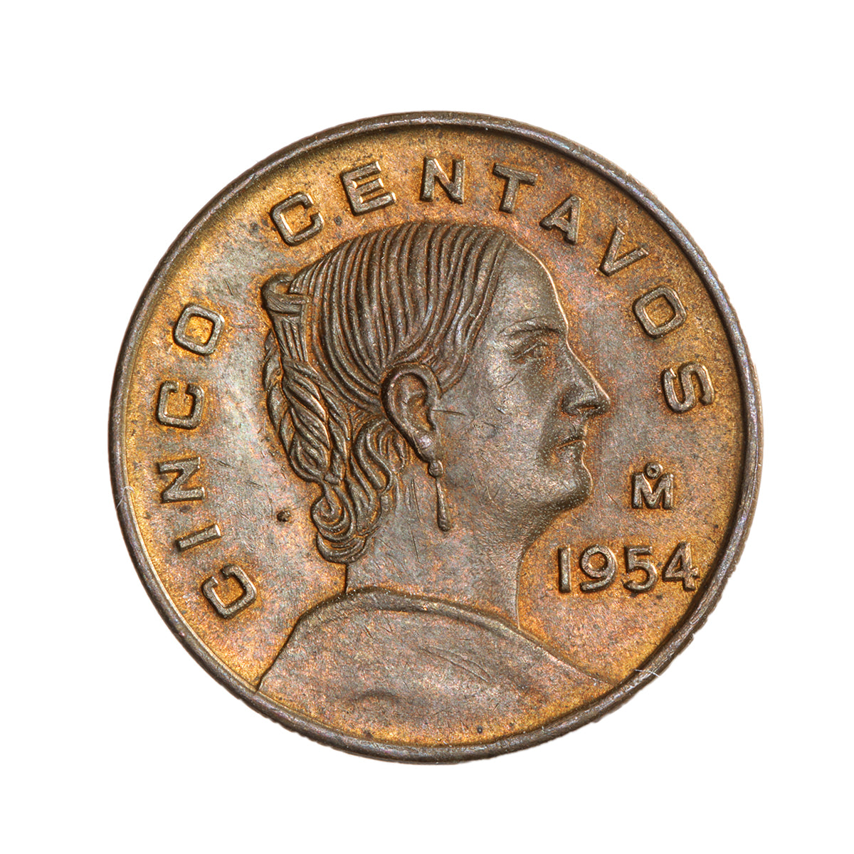 Mexico 5 Centavos 1954 Dot EF-40