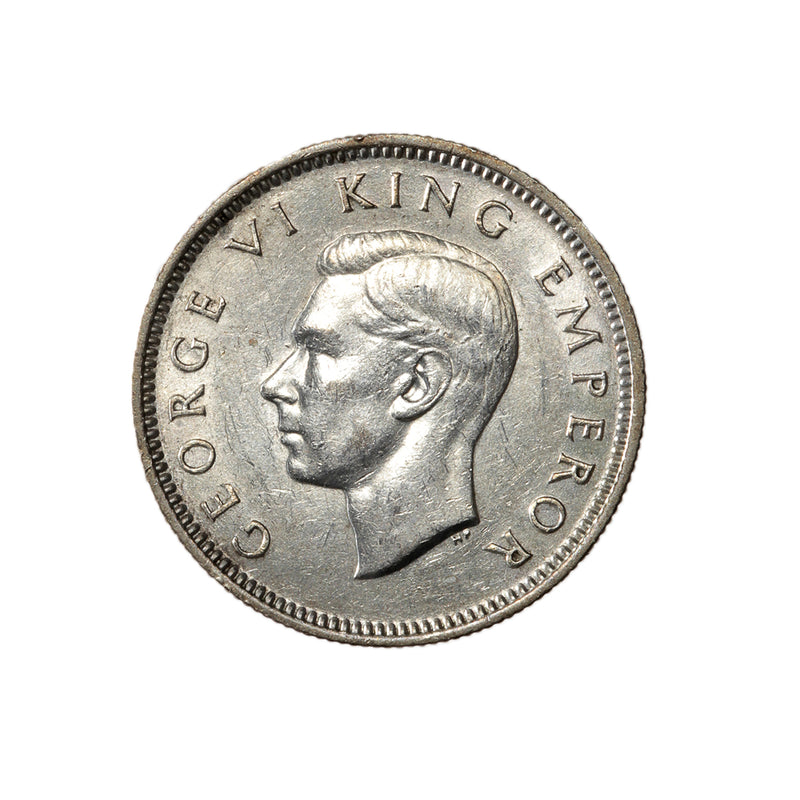 New Zealand 6 Pence 1937 George VI EF-45