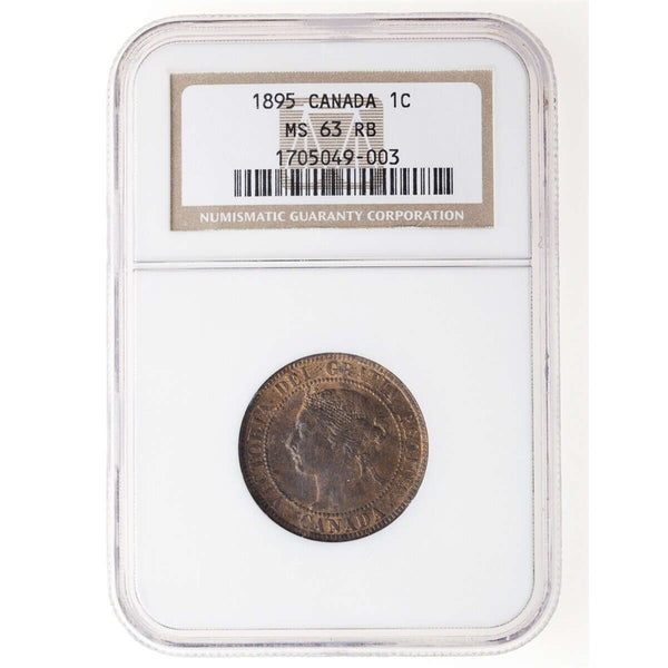 1 cent 1895 Red and Brown NGC MS-63 Default Title
