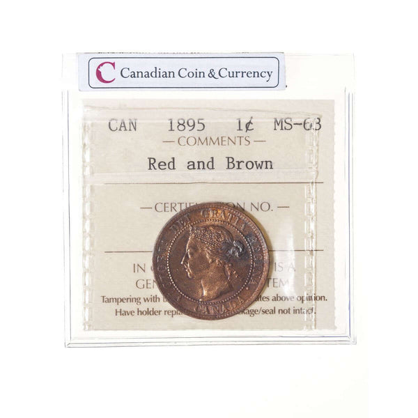 1 cent 1895  ICCS MS-63 Default Title