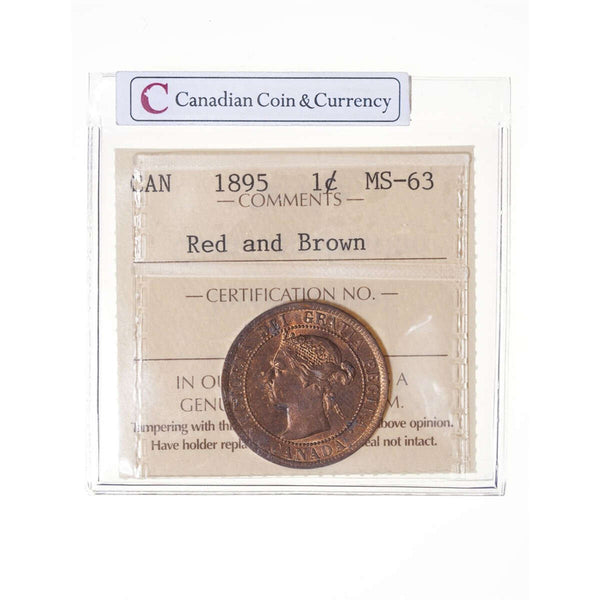 1 cent 1895  ICCS MS-63 Default Title