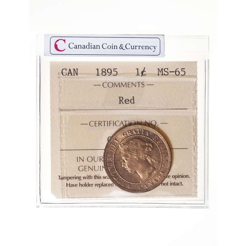 1 cent 1895 Red Obv 4 ICCS MS-65 Default Title