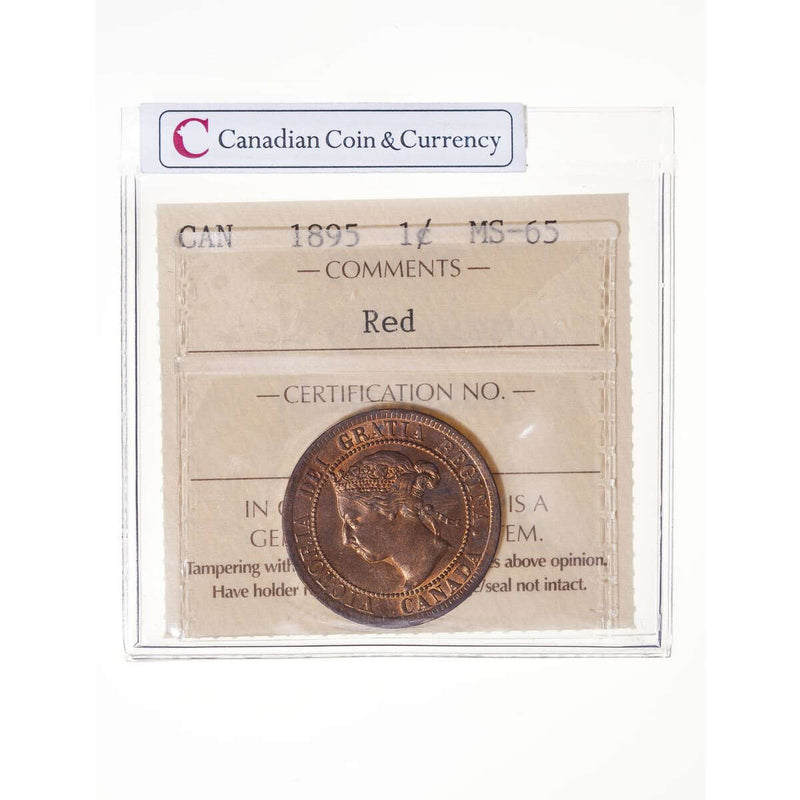 1 cent 1895 Red Obv 4 ICCS MS-65 Default Title