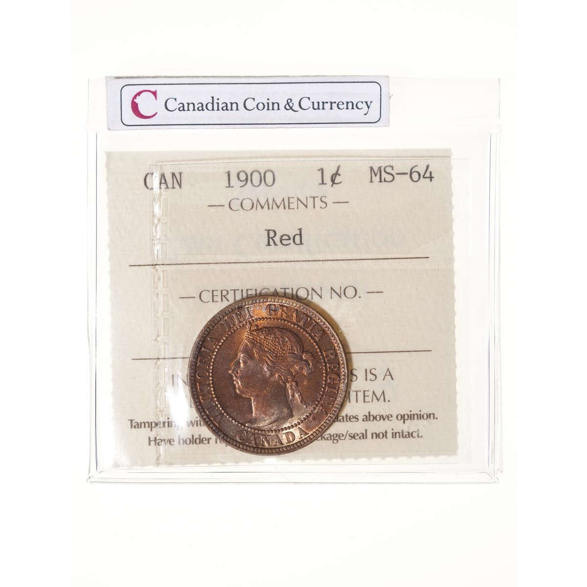 1 cent 1900 Red ICCS MS-64 Default Title