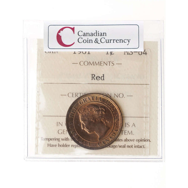1 cent 1901  ICCS MS-64 Default Title
