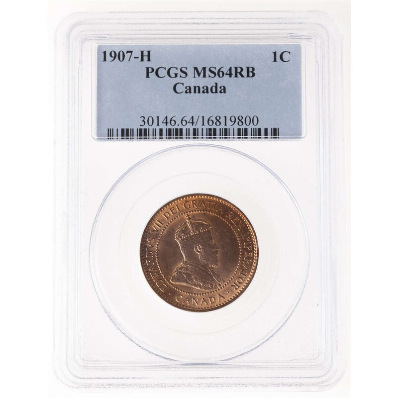 1 cent 1907H Red and Brown PCGS MS-64 Default Title