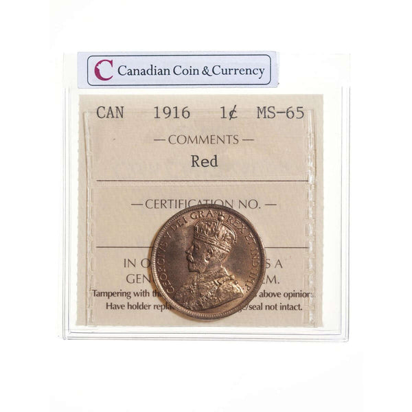 1 cent 1916  ICCS MS-65 Default Title