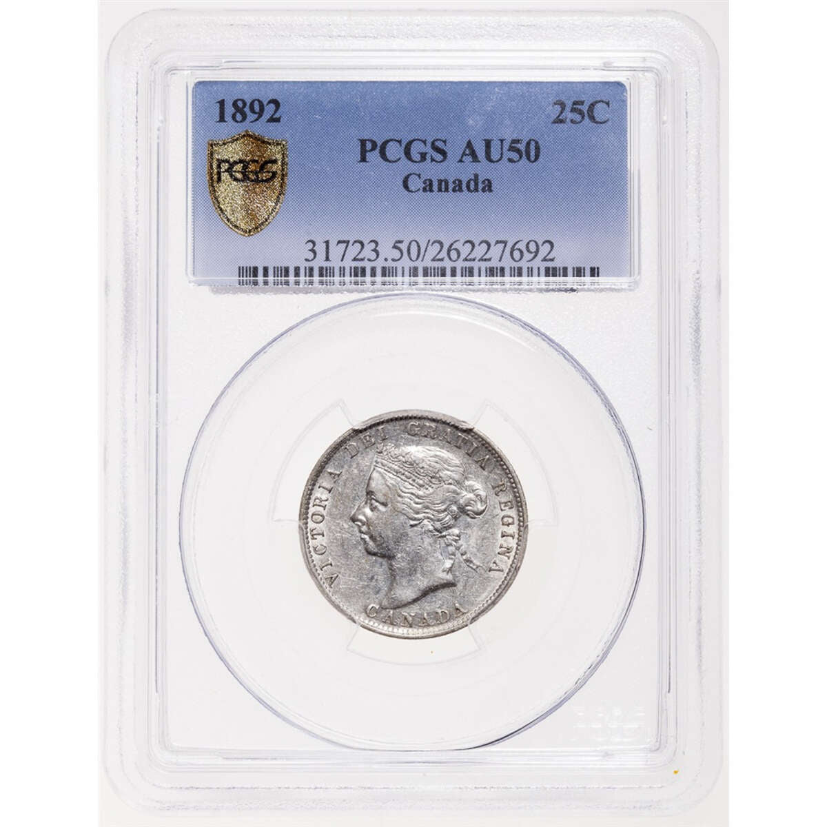 25 cent 1892  PCGS AU-50 Default Title