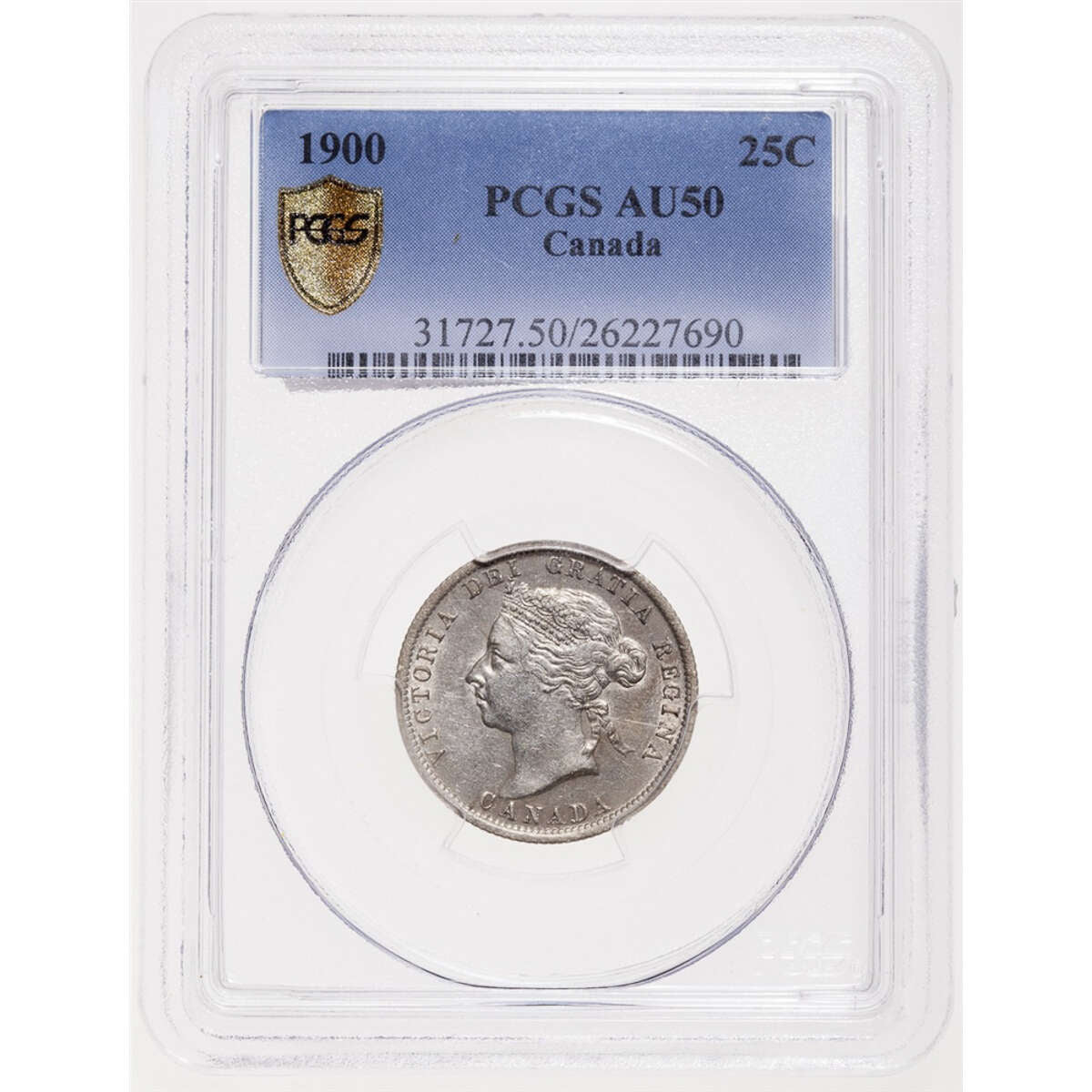 25 cent 1900  PCGS AU-50 Default Title