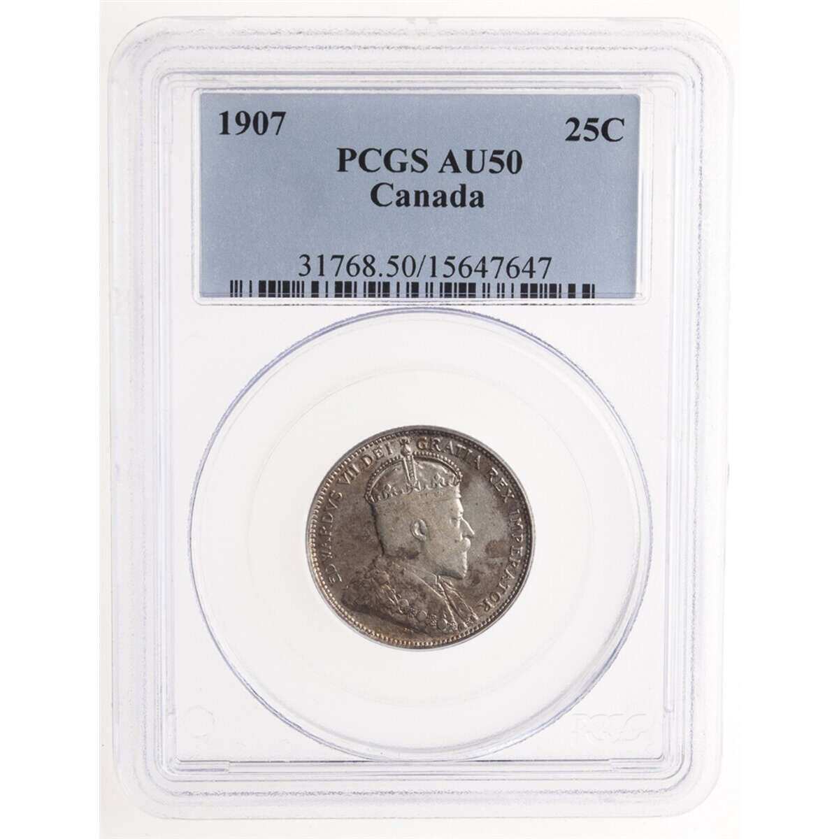 25 cent 1907  PCGS AU-50 Default Title