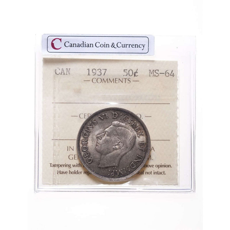 50 cent 1937  ICCS MS-64 Default Title