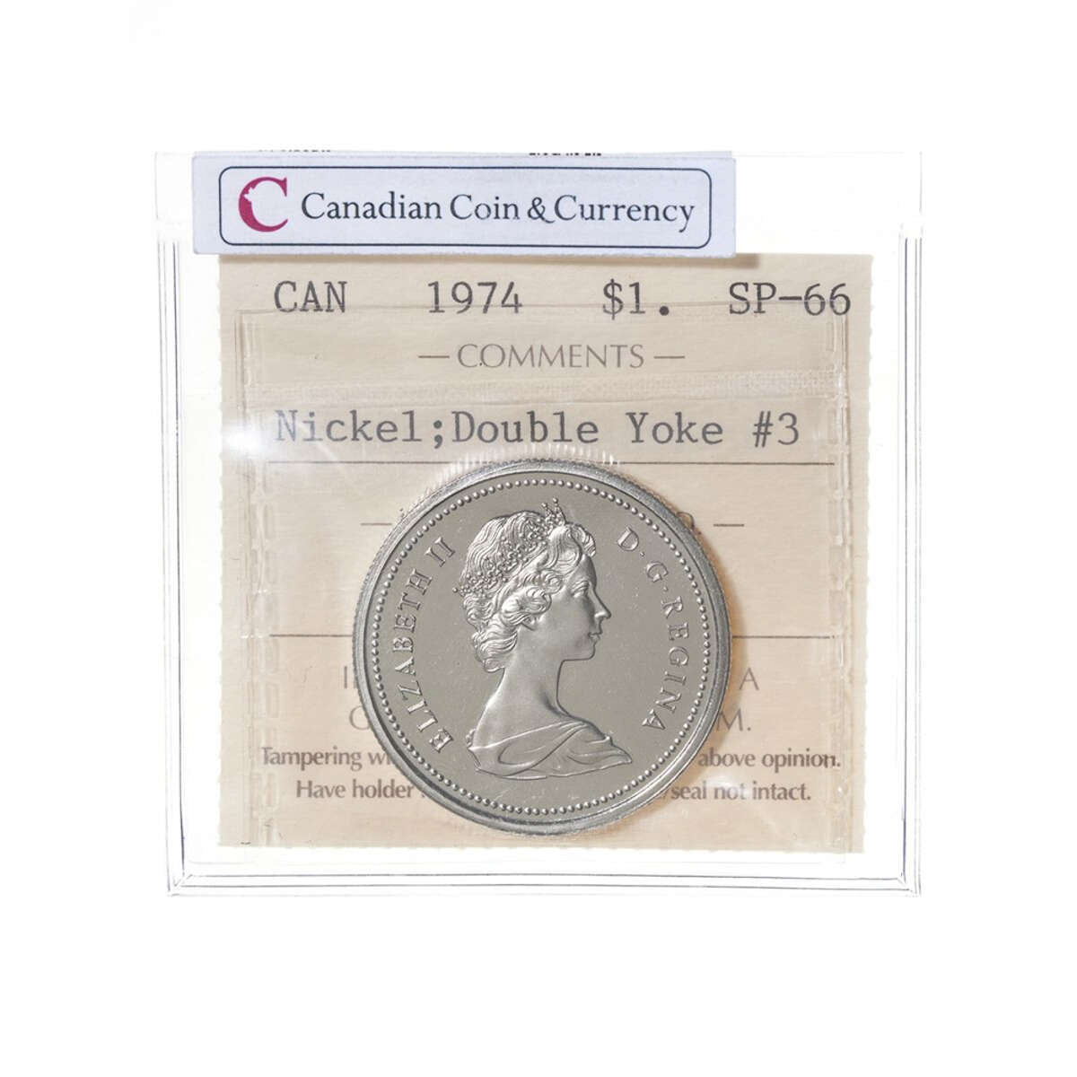 1 Dollar 1974 Double Yoke #3 ICCS SP-66 Default Title