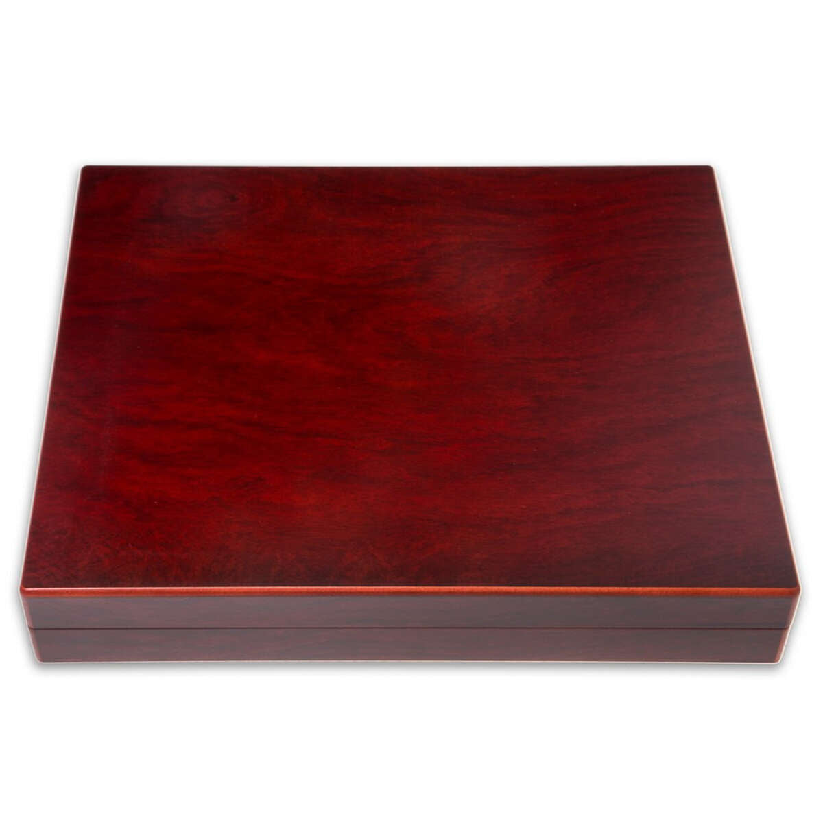 VOLTERRA TRIO de Luxe Coin Presentation Box 60 Compartment - 48mm x 48mm / Mahogany