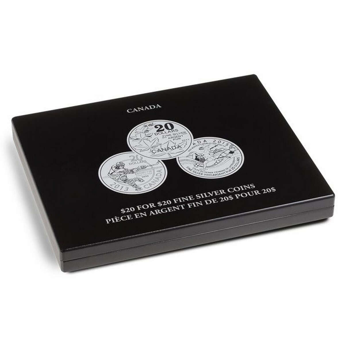 Presentation Case for Royal Canadian Mint Face Value Silver Coin Collections $20 for $20 - 35 Compartment / Black