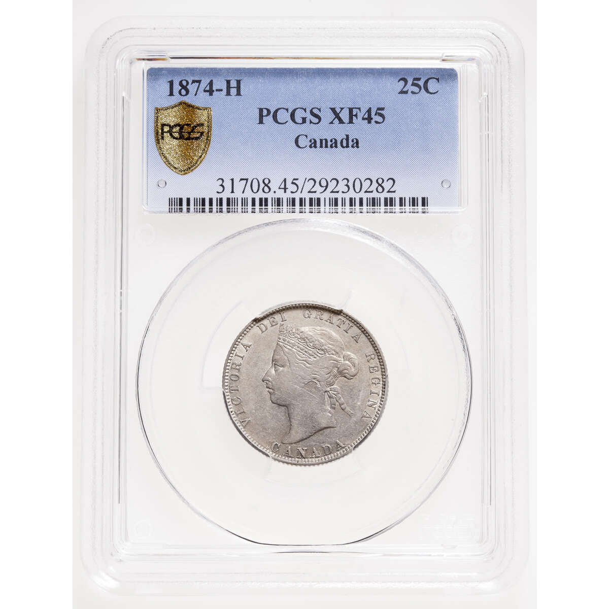 25 cent 1874H PCGS EF-45 Default Title