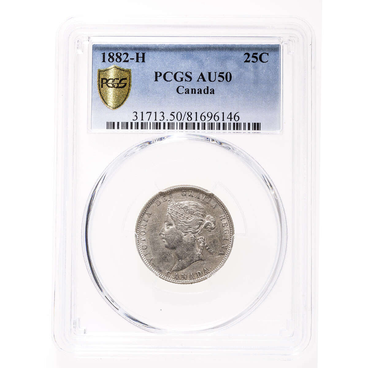 25 cent 1882H  PCGS AU-50 Default Title