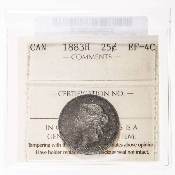 25 cent 1883H  ICCS EF-40 Default Title