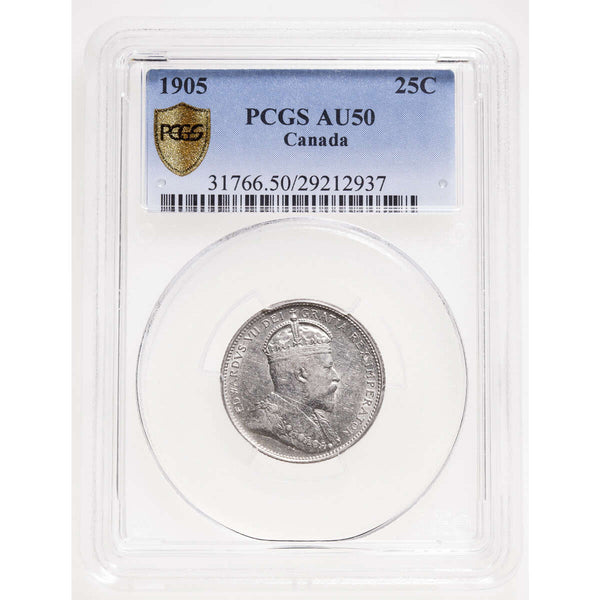 25 cent 1905  PCGS AU-50 Default Title
