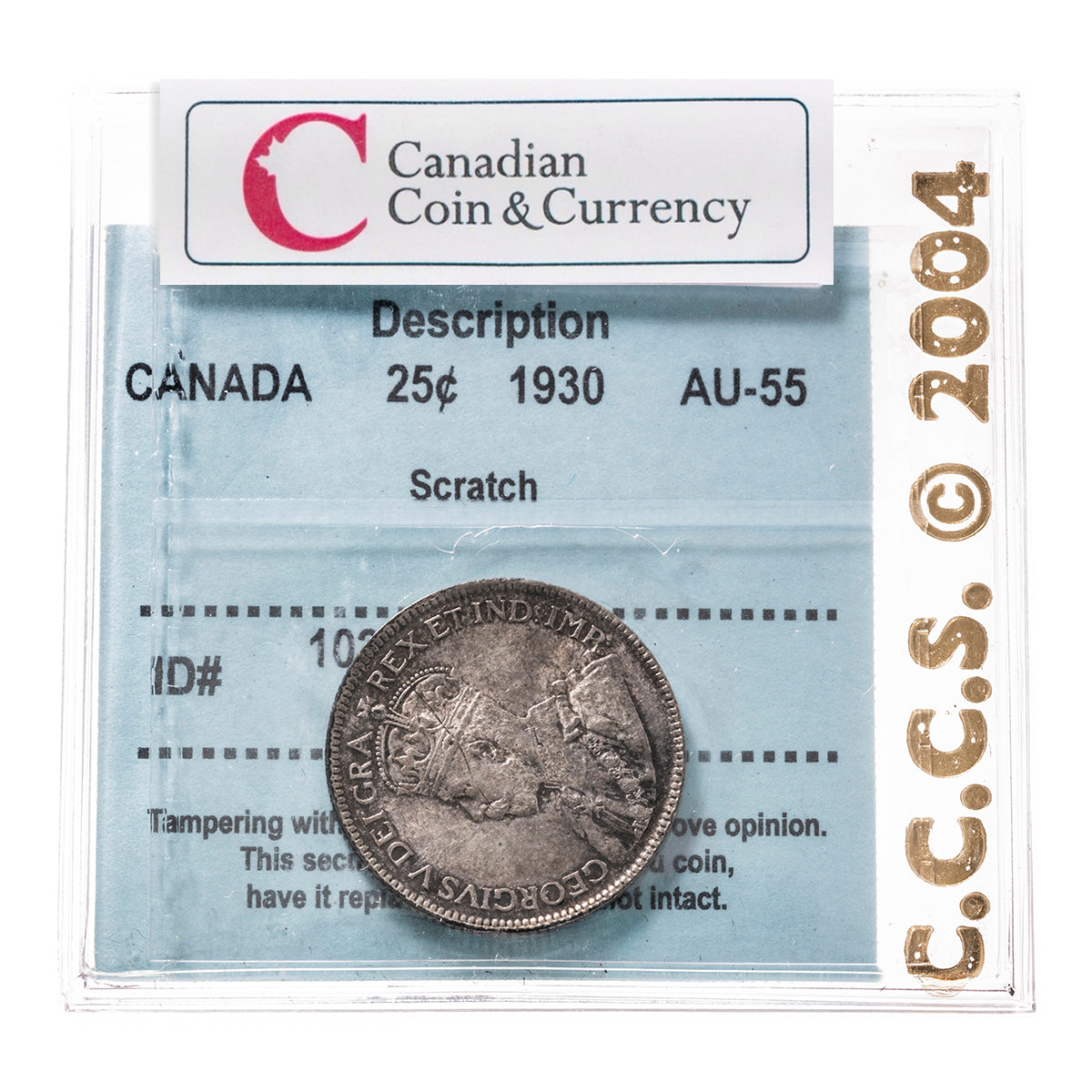 25 cent 1930  CCCS AU-55