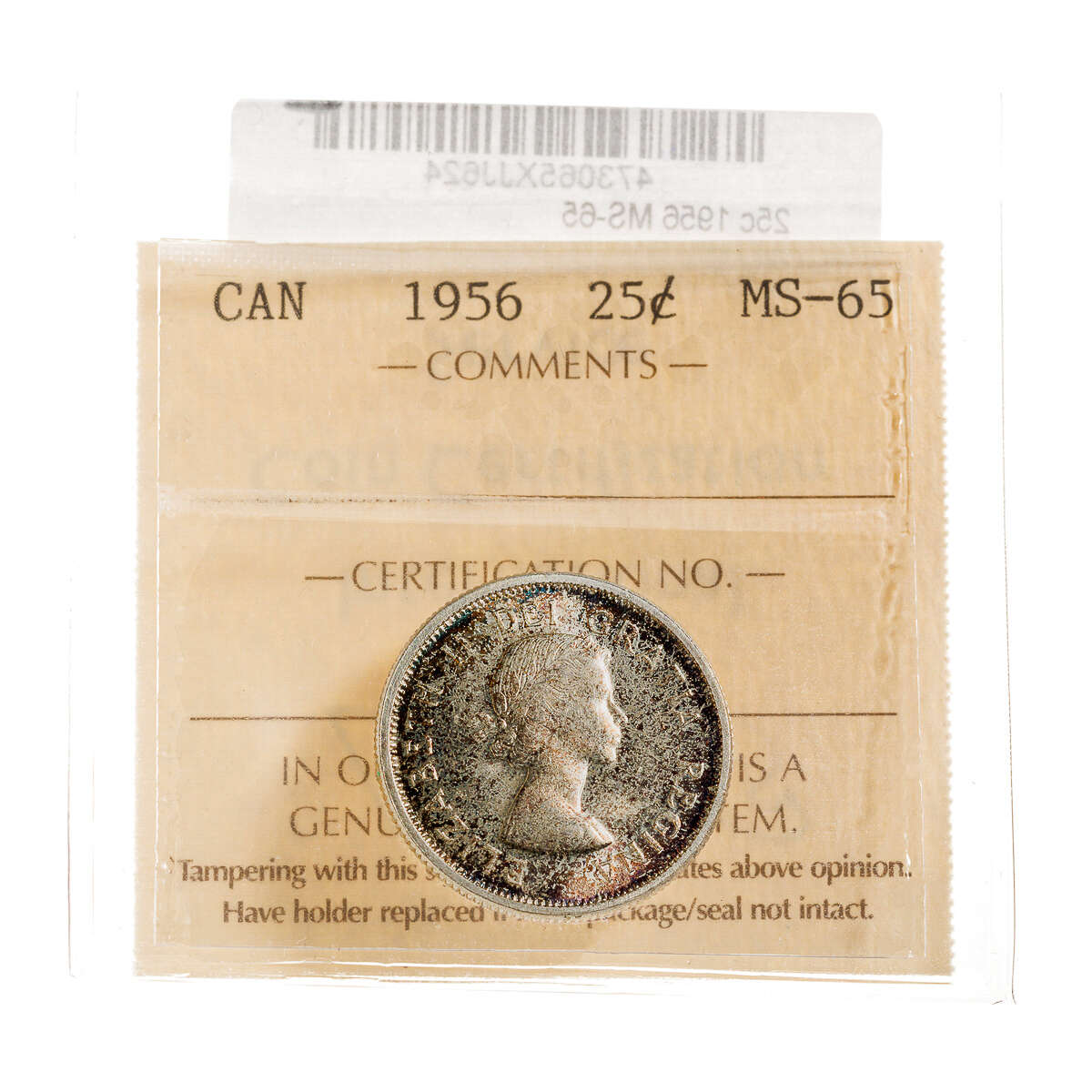 25 cent 1956  ICCS MS-65 Default Title