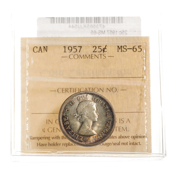 25 cent 1957  ICCS MS-65 Default Title