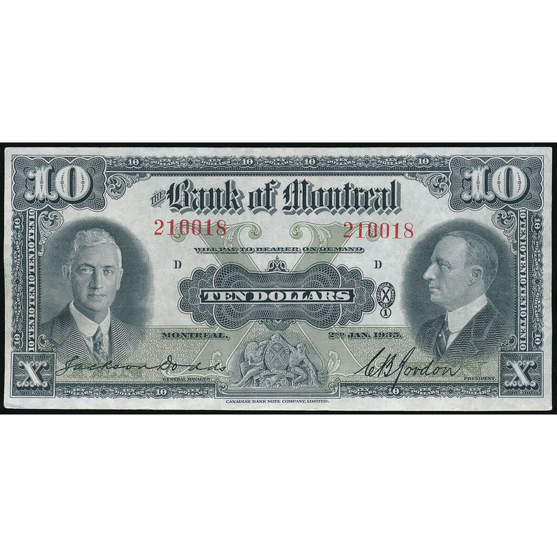 The Bank of Montreal $10 1935  EF-45 Default Title