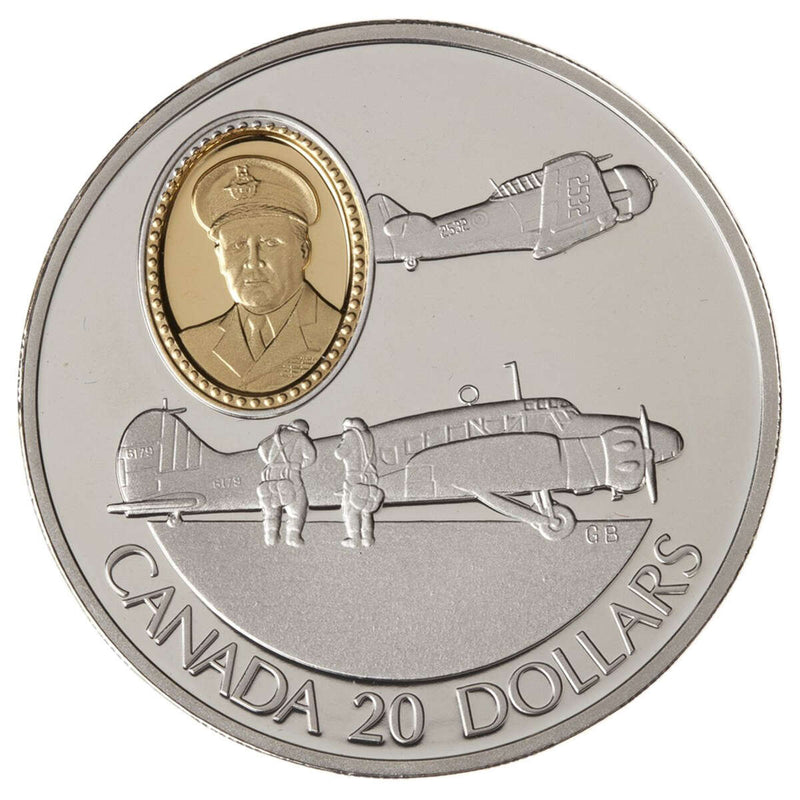 1990 $20 Aviation Series One (1) Avro Anson and the North American Harvard - Sterling Silver Coin Default Title