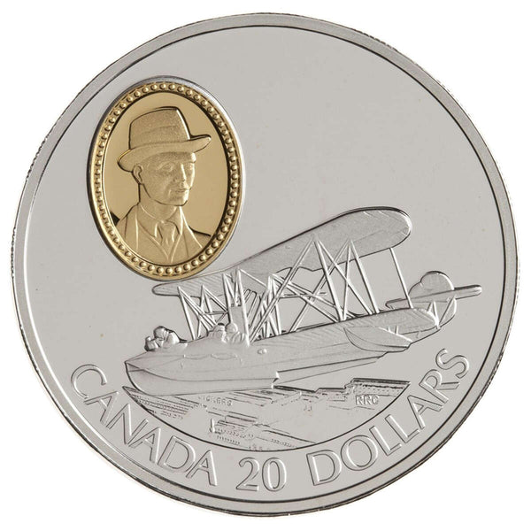 1994 $20 Aviation Series One (10) Canadian Vickers Vedette - Sterling Silver Coin Default Title