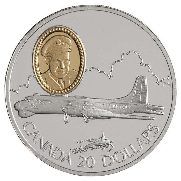 1998 $20 Aviation Series Two (7) Canadair CP-107 Argus - Sterling Silver Coin Default Title