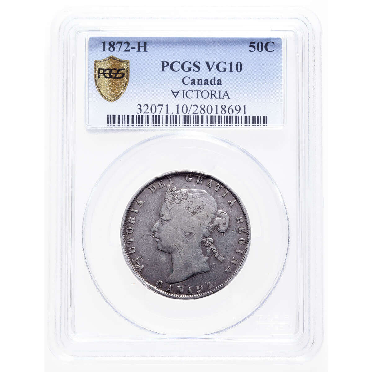 50 cent 1872H Inverted A/V PCGS VG-10 Default Title