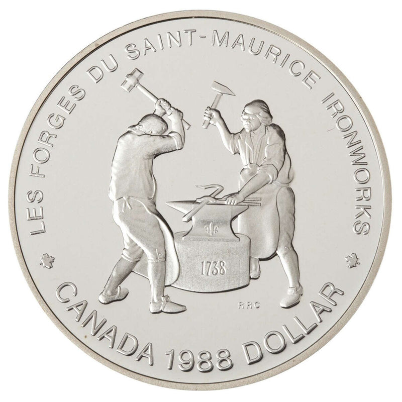 1988 $1 Saint-Maurice Ironworks - Silver Dollar Proof Default Title