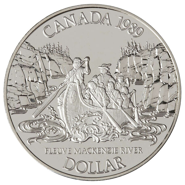 1989 $1 Mackenzie River Bicentennial - Silver Dollar Proof