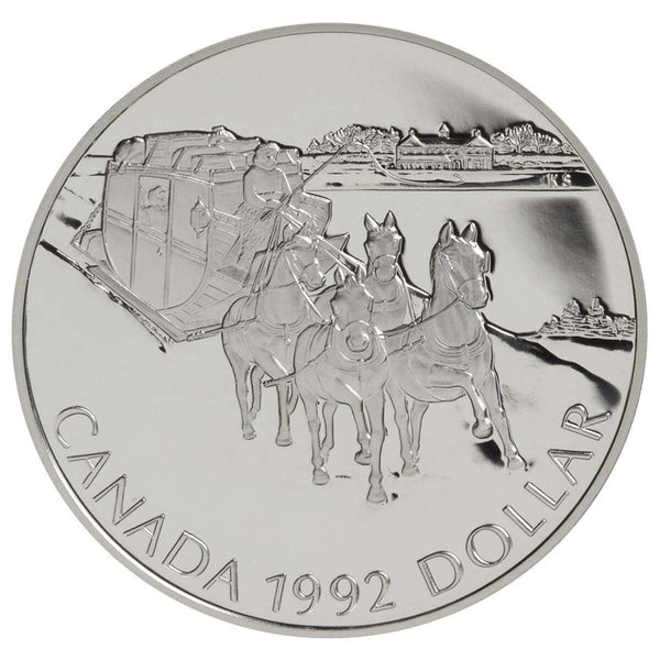 1992 $1 Kingston to York Stagecoach - Sterling Silver Dollar Proof Default Title
