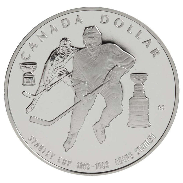 1993 $1 The Stanley Cup, 100th Anniversary - Sterling Silver Dollar Pr