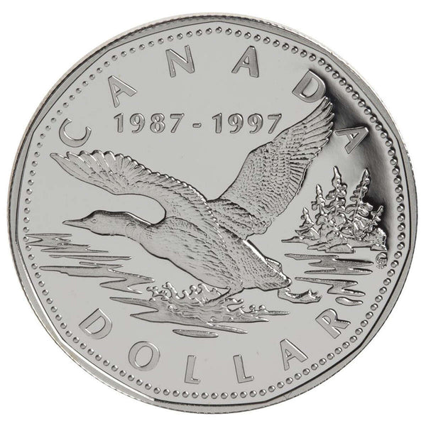 1997 $1 The One Dollar Loon, 10th Anniversary - Sterling Silver Proof Dollar Default Title