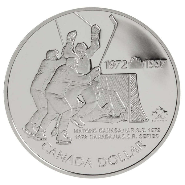 1997 $1 The 1972 Canada/Russia Hockey Series, 25th Anniversary - Sterl
