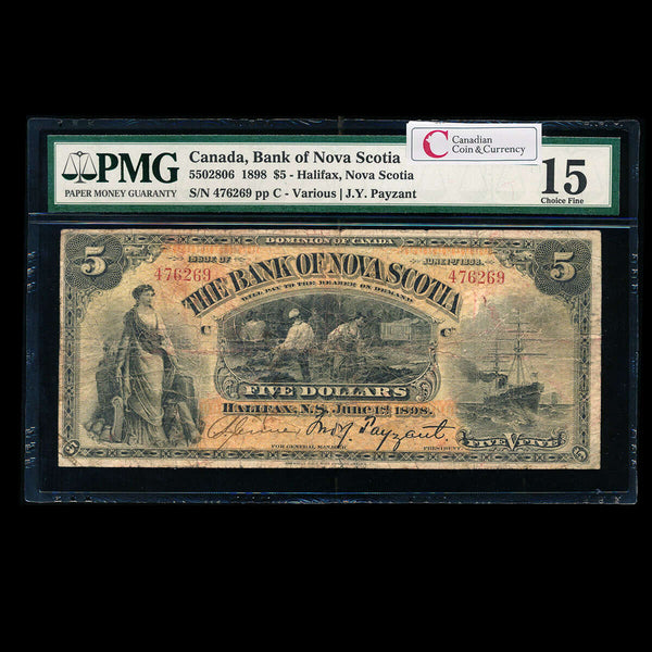 The Bank of Nova Scotia $5 1898 Payzant, r. PMG F-15 Default Title