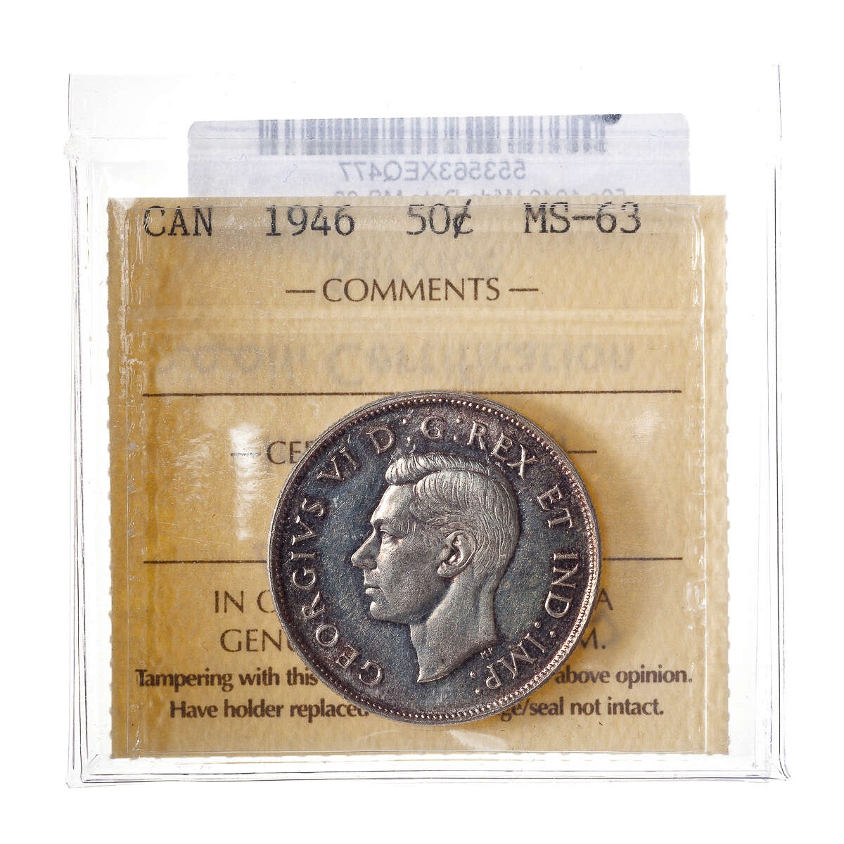 50 cent 1946 Wide Date ICCS MS-63 Default Title