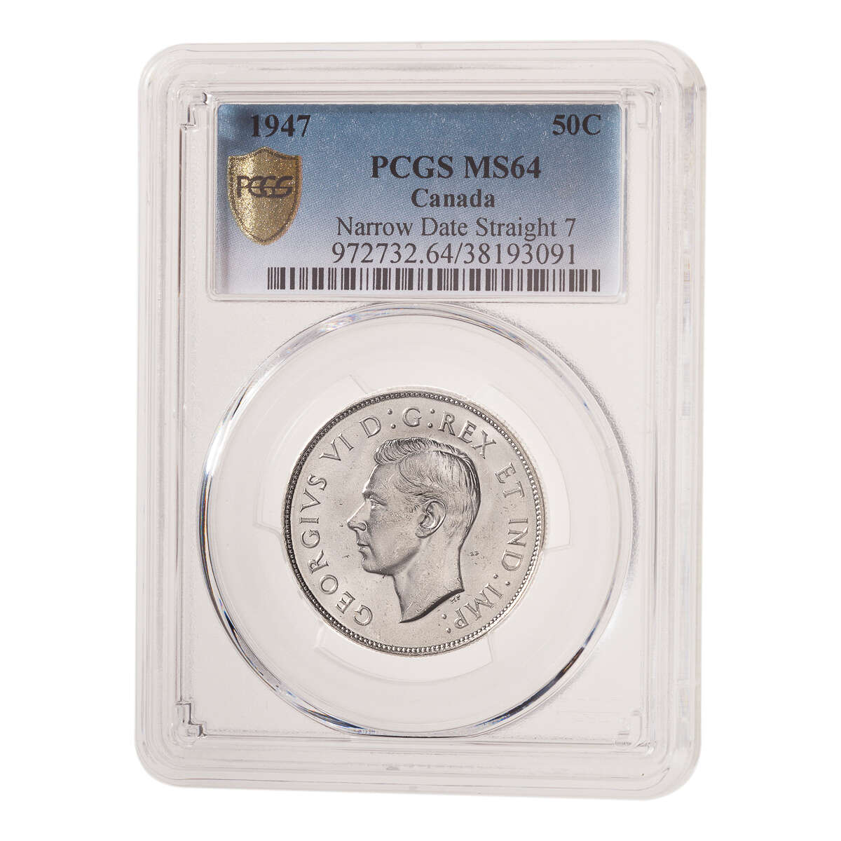 50 cent 1947 Str 7 Lft PCGS MS-64 Default Title