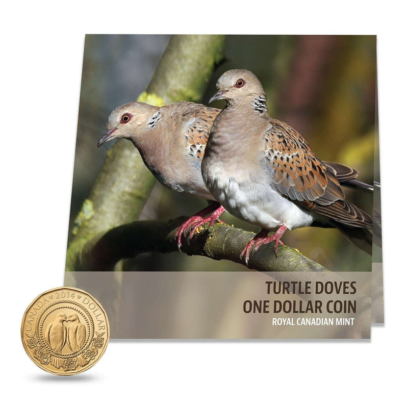 2014 $1 Two Turtle Doves Special Collector Issue Coin Default Title