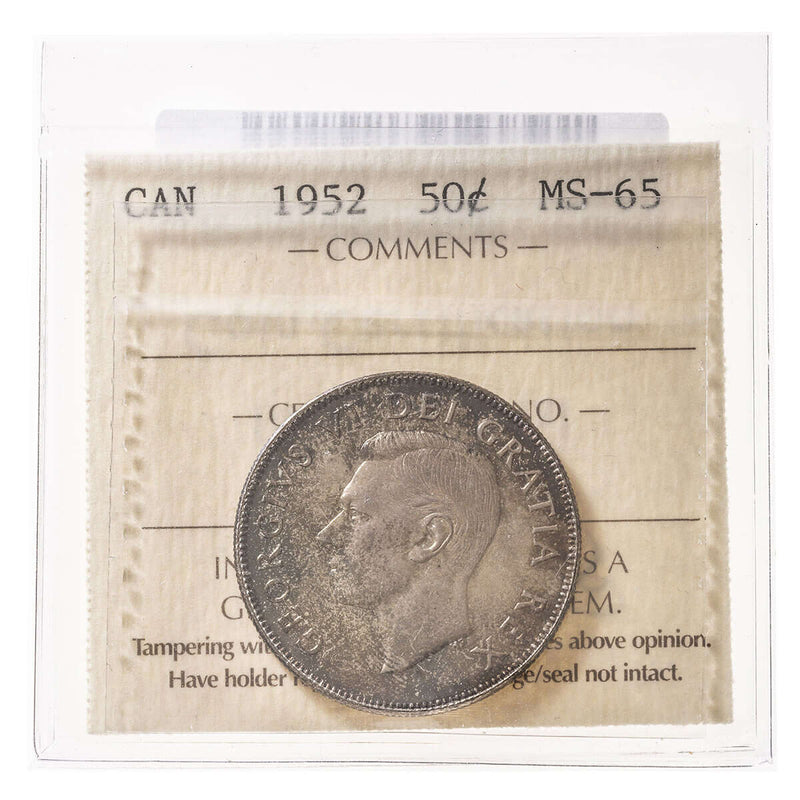 50 cent 1952  ICCS MS-65 Default Title
