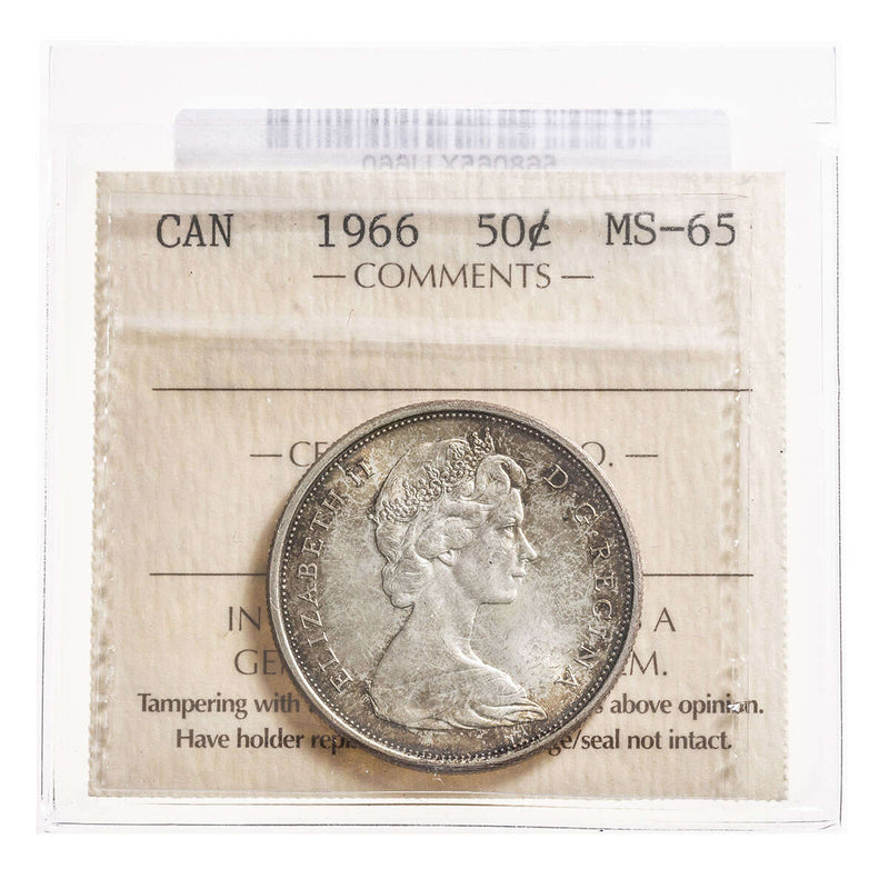 50 cent 1966  ICCS MS-65 Default Title