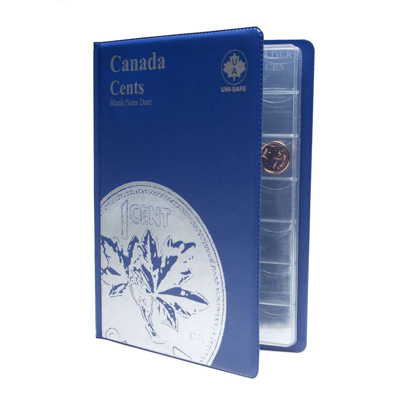 Uni-Safe Blue Coin Albums 1 Cent (Blank)