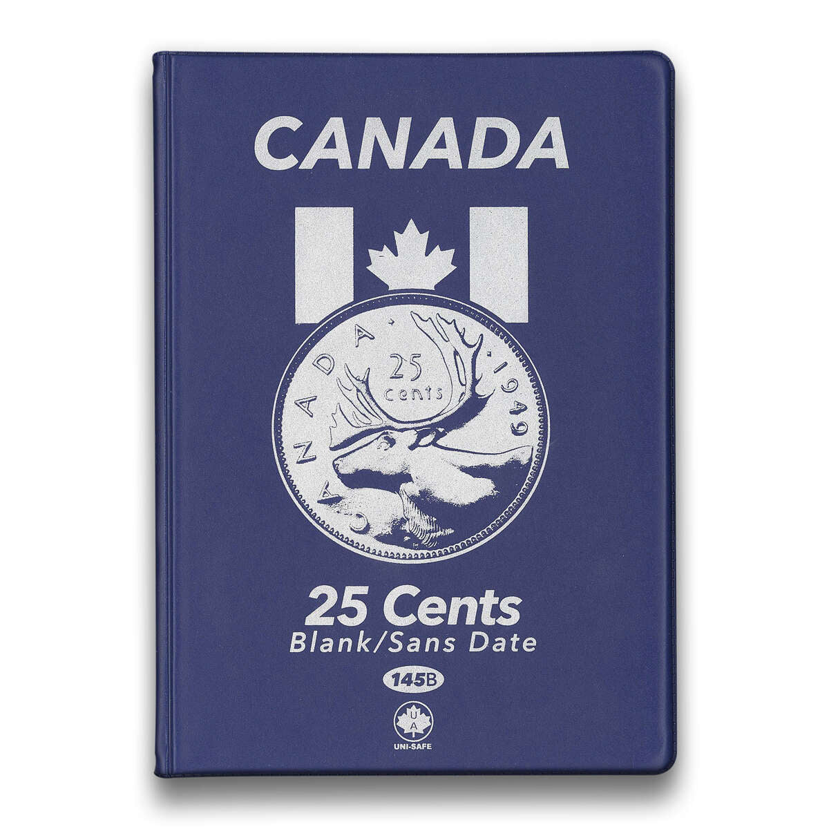 Uni-Safe Blue Coin Albums 25 Cents (Blank)